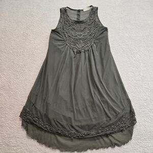 Altar'd State Sage Green Sleeveless Flowy Knee-length Dress Sz S Romantic Boho
